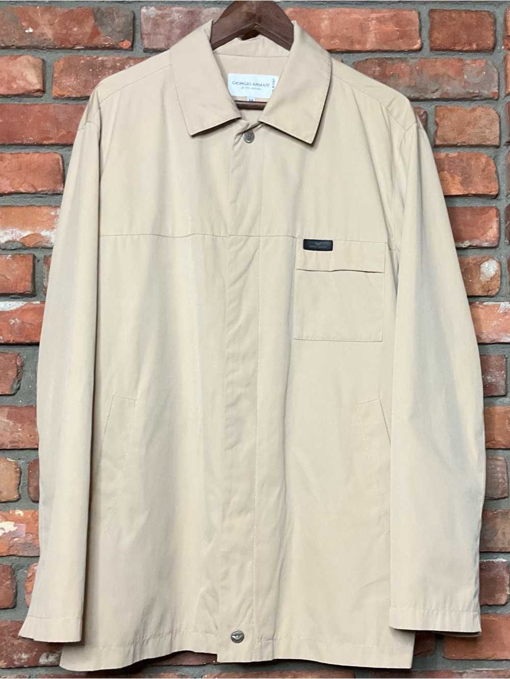 Vintage Giorgio Armani Le Collezioni Technical Coat Made in Italy IT 54 Beige